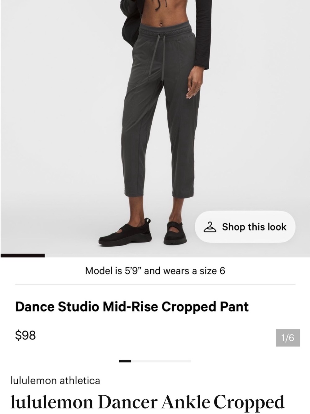 lululemon athletica Dancer Cropped Pants in Dusty Purple